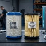 مقایسه فیلتر هوای اصلی اطلس کوپکو با فیلتر هوای تقلبی و بی کیفیت کمپرسور اسکرو